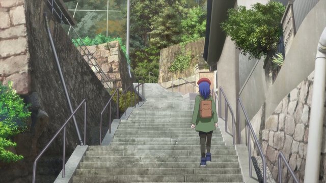 Stone steps with a distant view